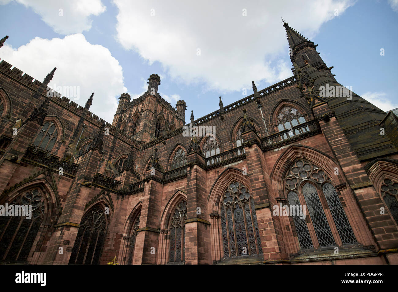 cathedral church of christ and the blessed virgin mary chester cathedral chester cheshire england uk Stock Photo