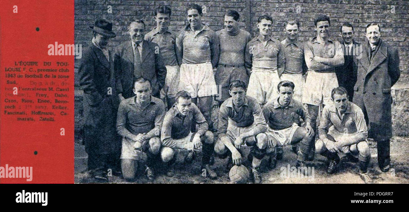 Le Toulouse FC champion de France de football Zone Sud, en mars 1943 Stock  Photo - Alamy