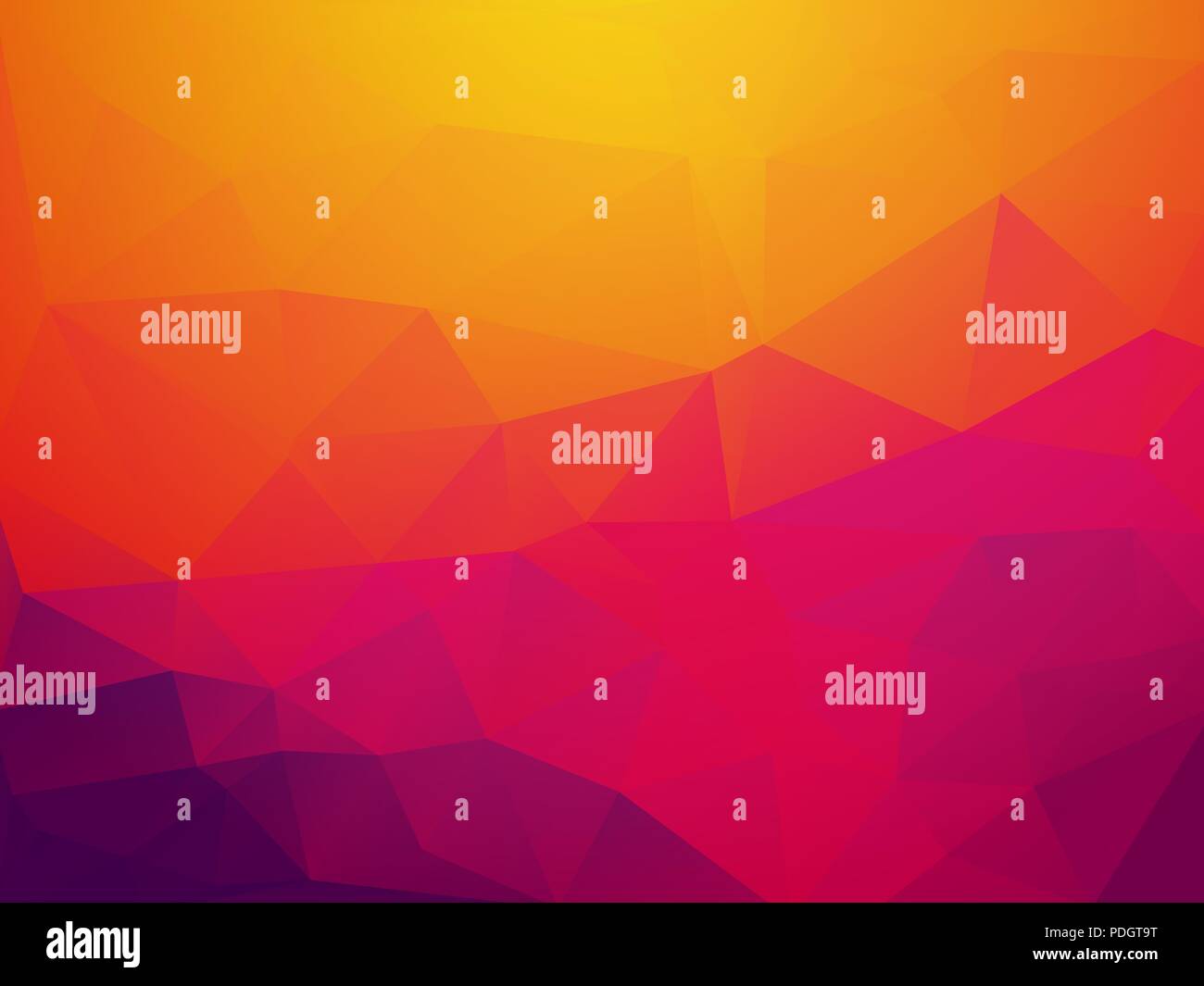 abstract orange purple sunset polygonal vector background Stock Vector