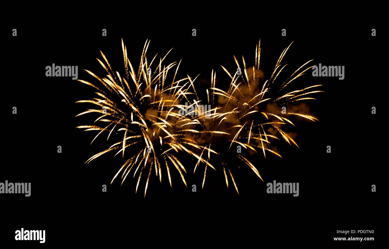 Fireworks of the 14th of July, Bastille Day in France Stock Photo