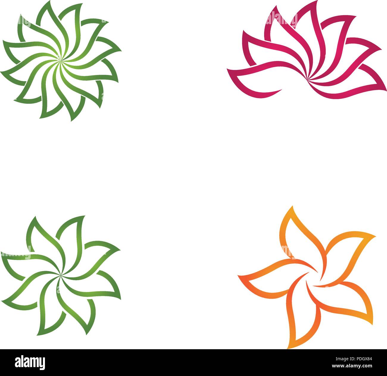 Beauty Vector flowers design logo Template icon Stock Vector Image ...