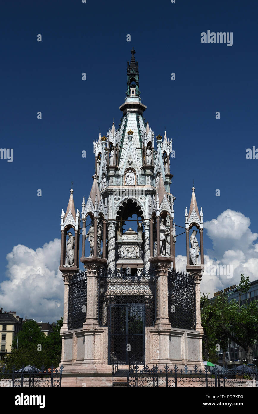 brunswick monument;lake geneva;switzerland Stock Photo Alamy