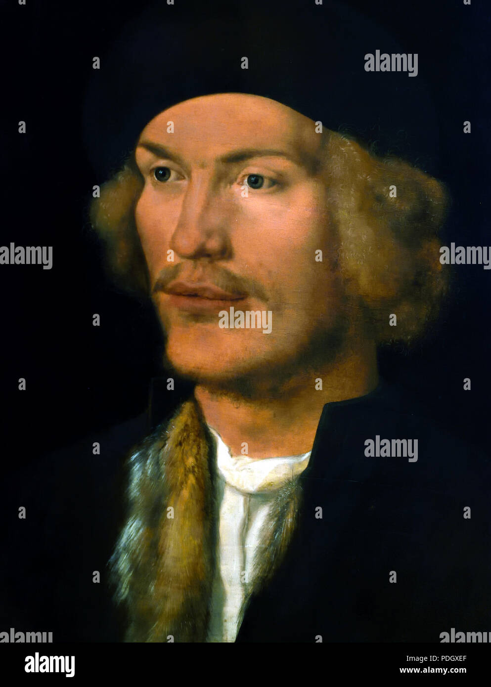 Portrait of a young man 1507 by ALBRECHT DÜRER (1471-1528) German Germany Stock Photo