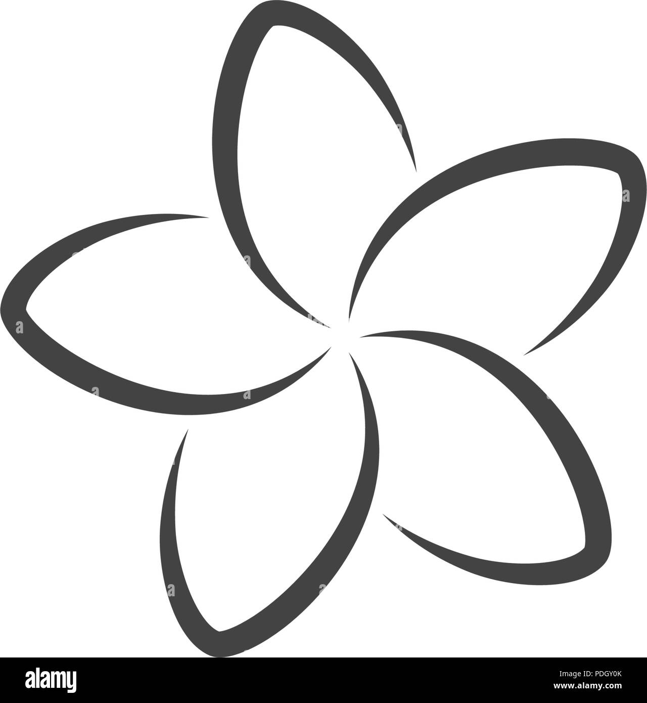 Beauty plumeria icon flowers design illustration Template Stock Vector Image &amp; Art - Alamy