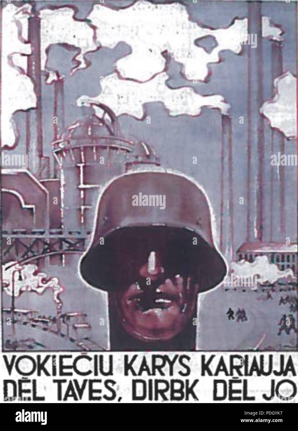 234 Nazi propaganda poster in Lithuania Stock Photo