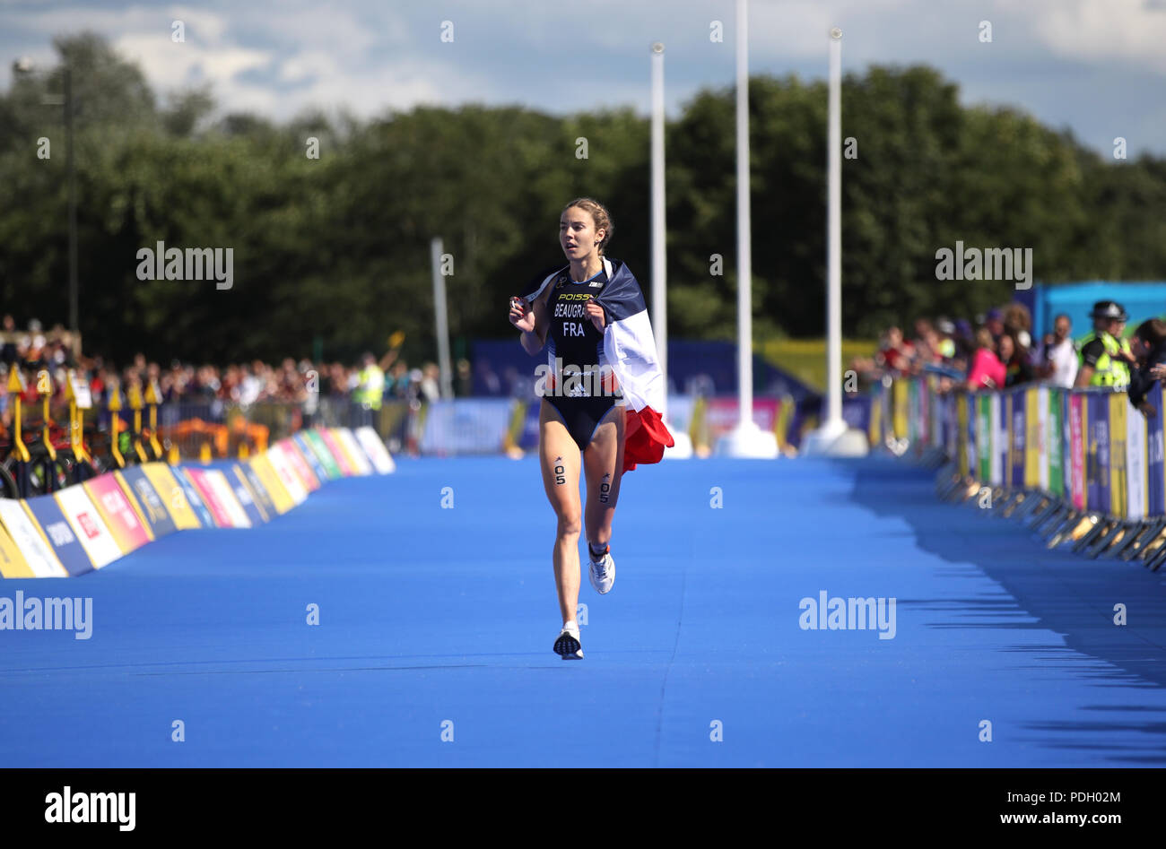 France's Cassandre Beaugrand finishes in third placed following the ...