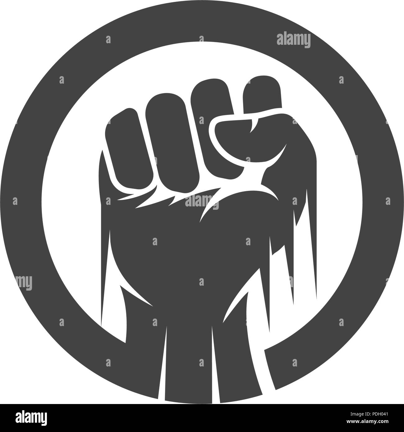 Hand Strong Vector Icon Illustration Logo Template Stock Vector