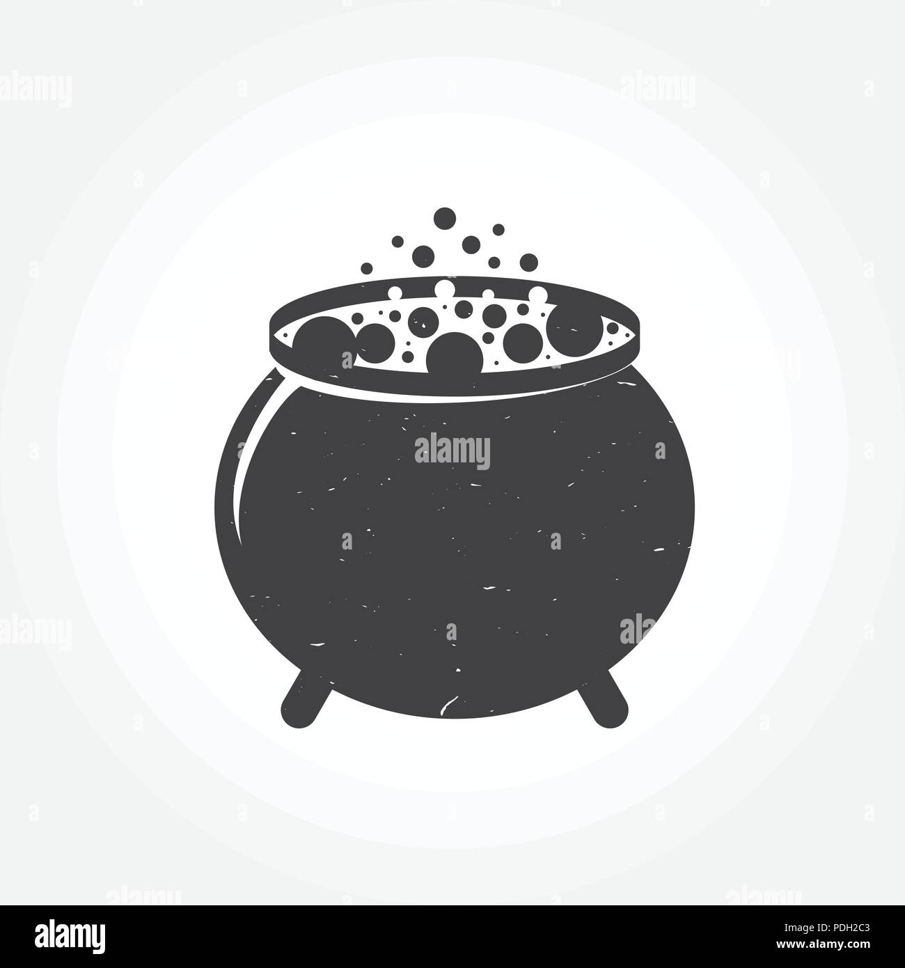 Halloween cauldron icon. For web design, banner, flyer, mobile and application interface, also useful for infographics. Halloween cauldron isolated on Stock Vector