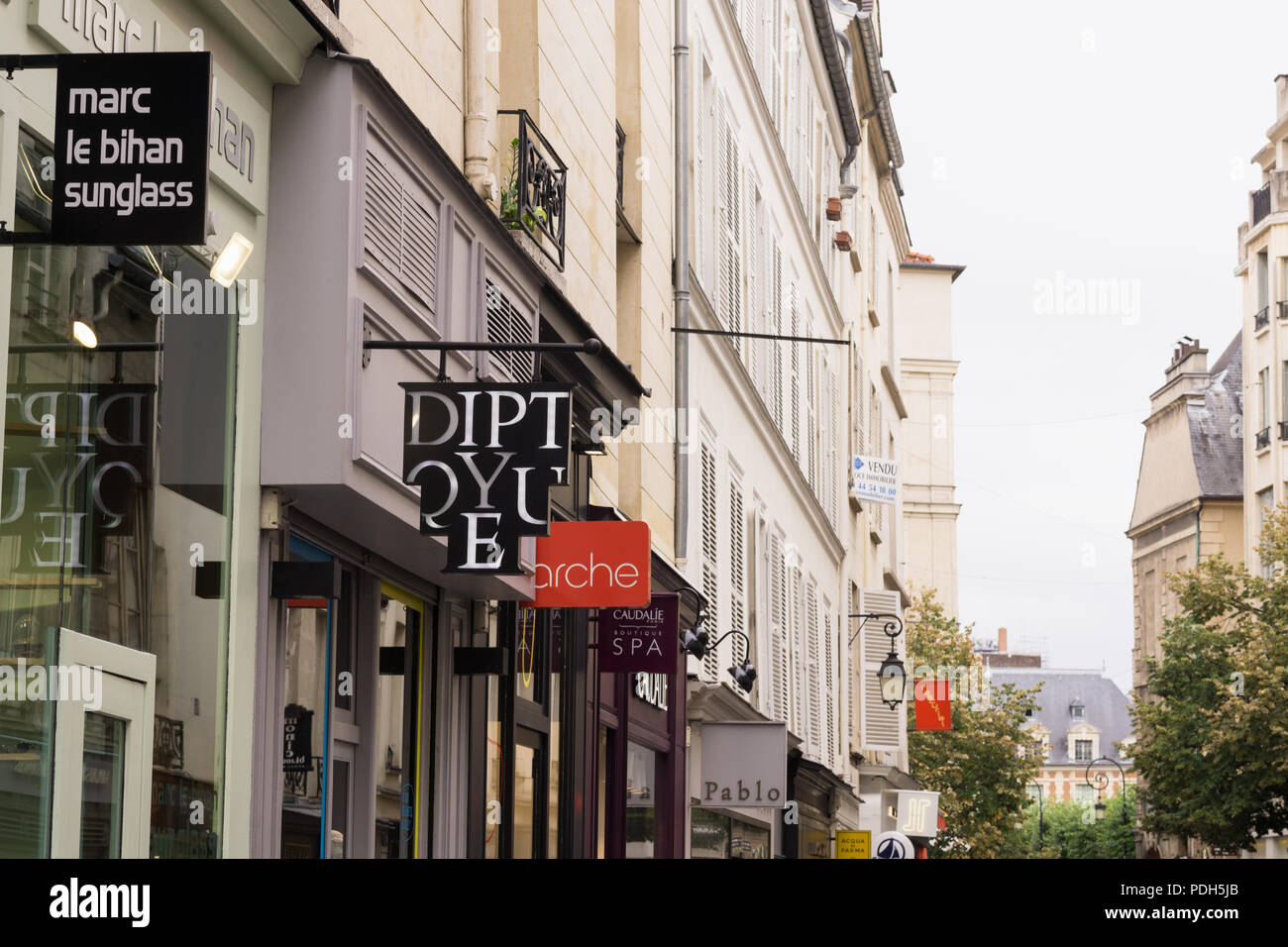 Paris Diptyque store - Shops in the Marais district of Paris, France, Europe. Stock Photo