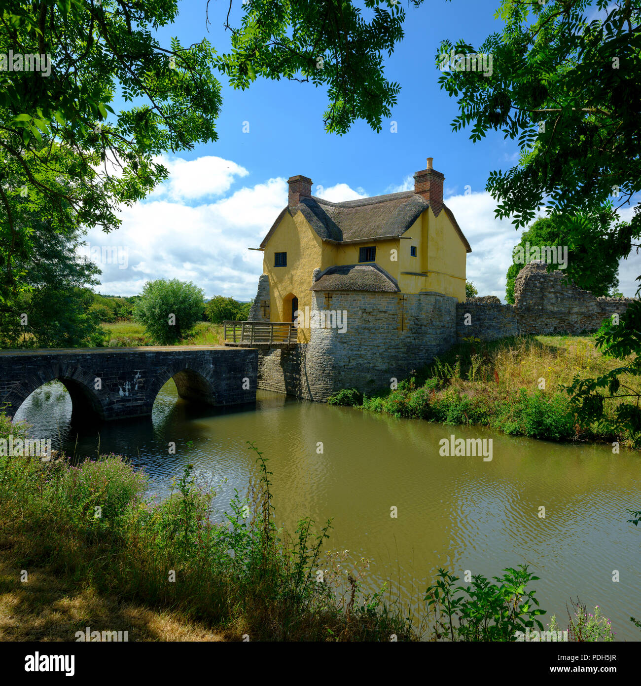 Stogursey Castle, a 10th Century Moat and Bailey now a Landmark Trust