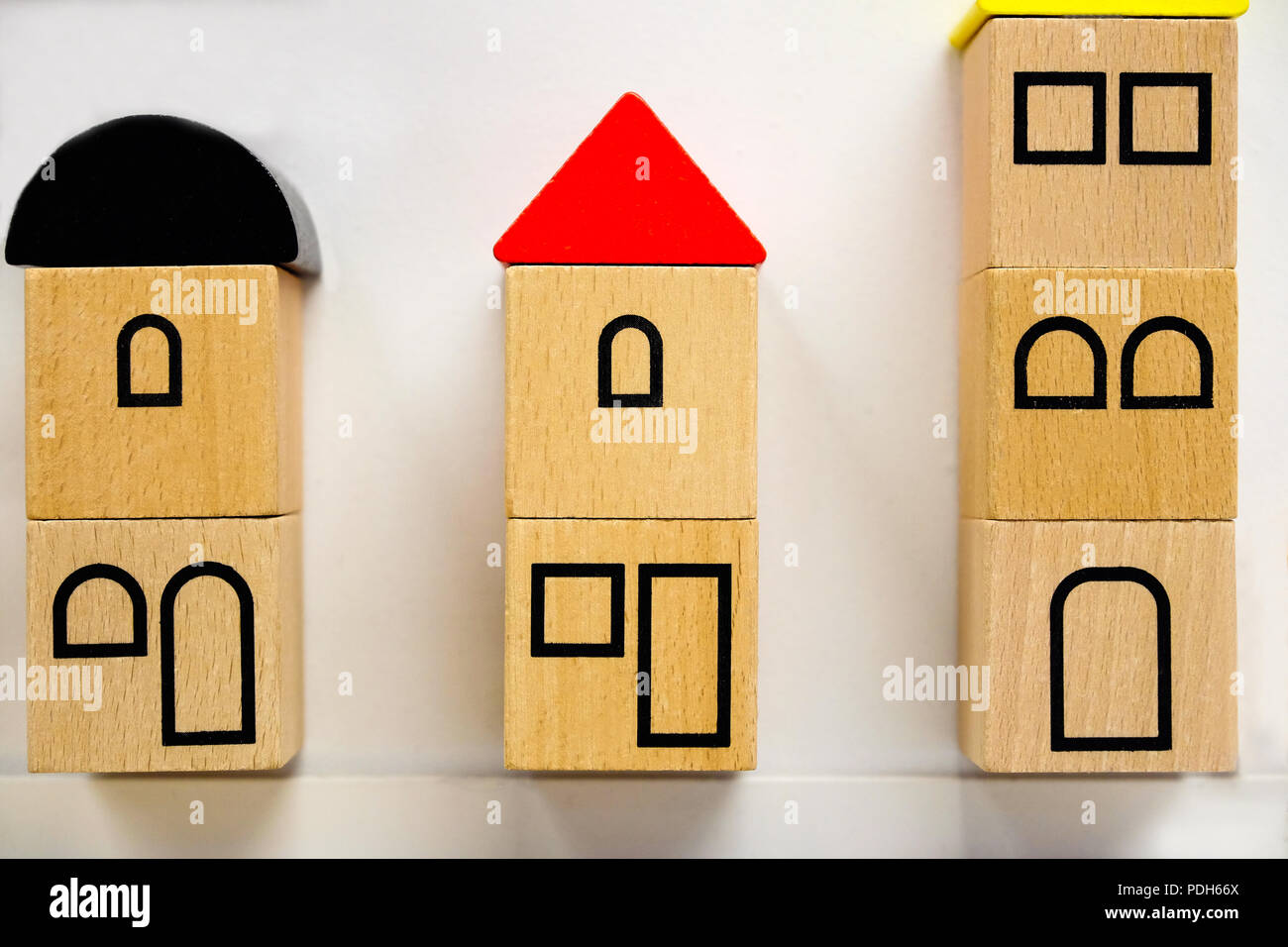 painted wooden blocks