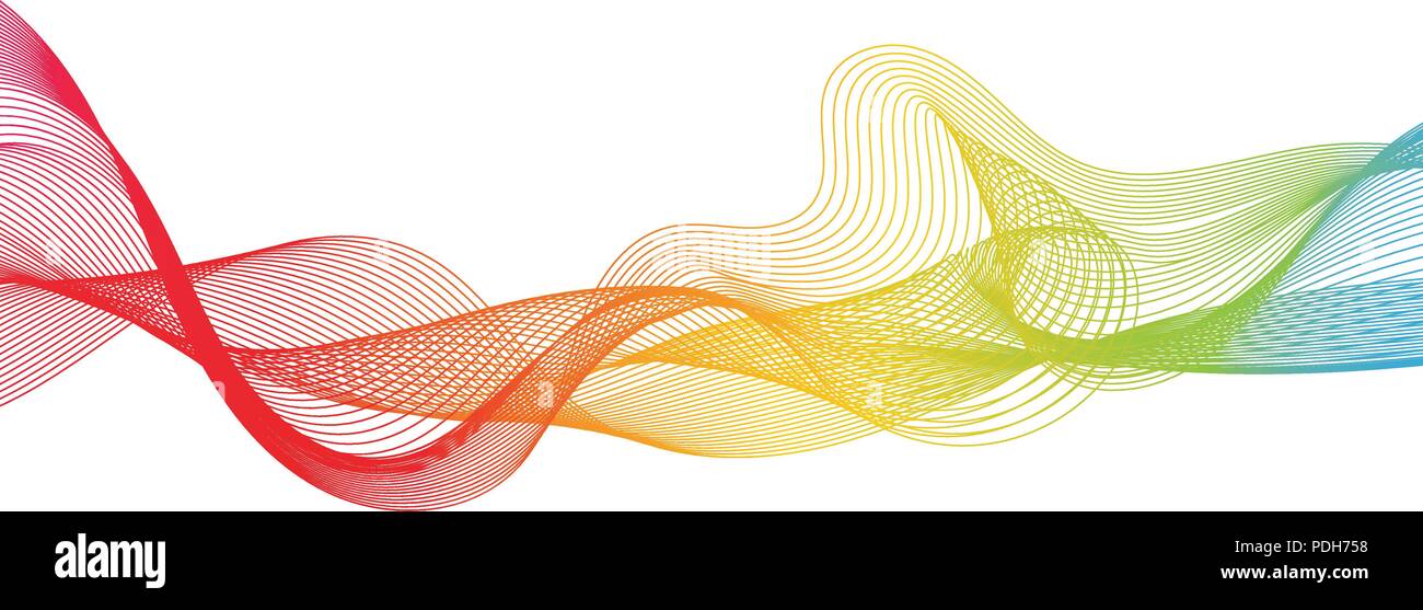 Abstract smooth color wave vector. Curve flow blue motion illustration ...