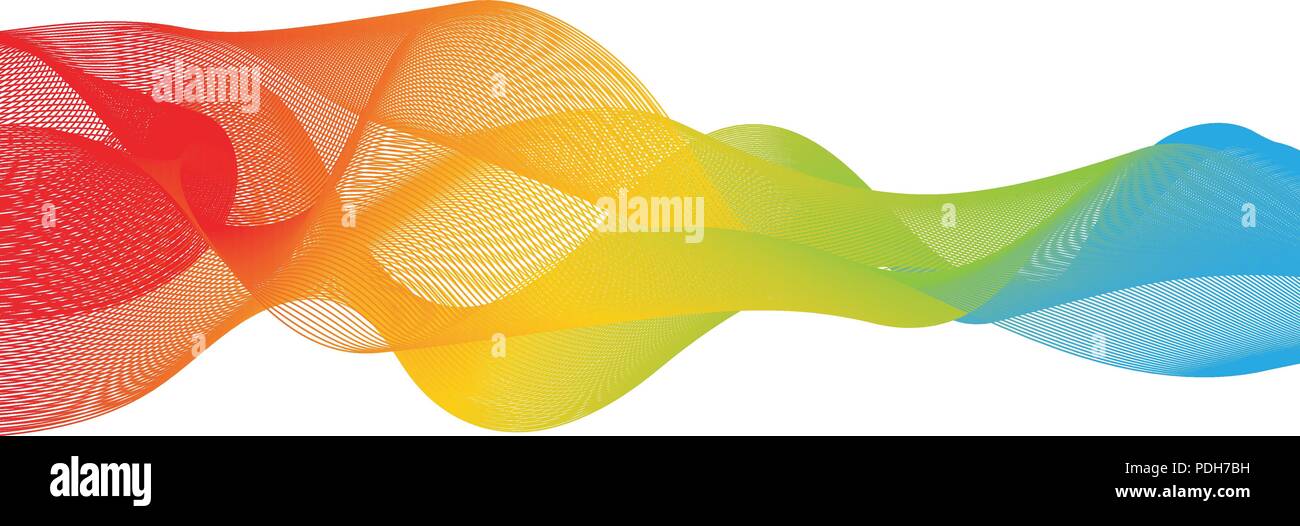 Abstract smooth color wave vector. Curve flow blue motion illustration ...
