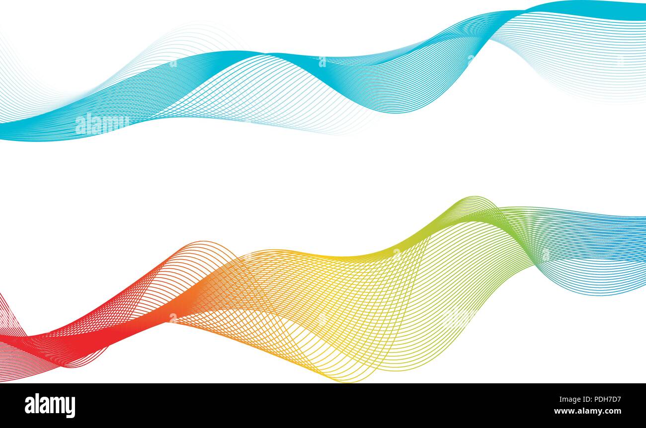 Abstract smooth color wave vector. Curve flow blue motion illustration ...
