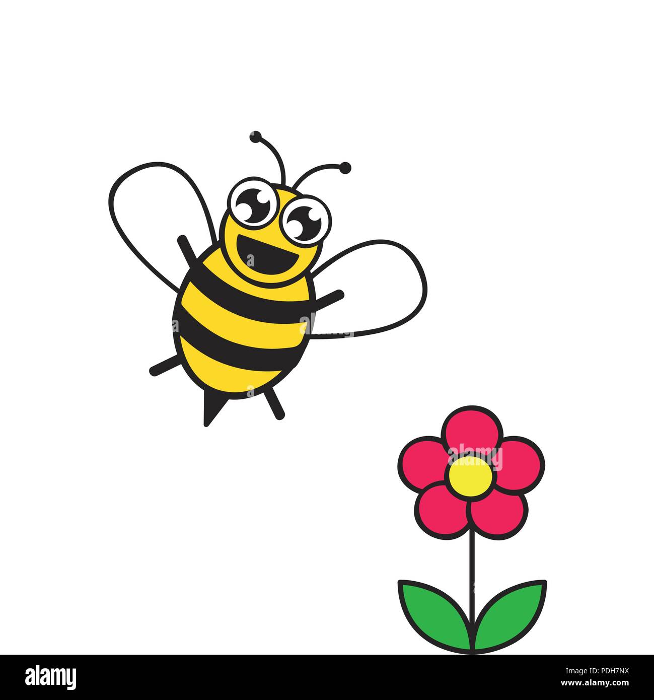 animated bees on flowers