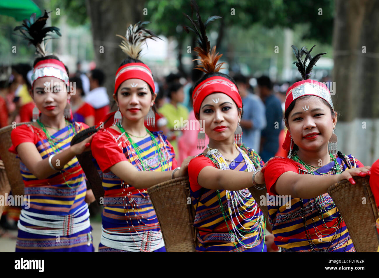 Dhaka, Bangladesh - August 09, 2018: Bangladeshi indigenous people
