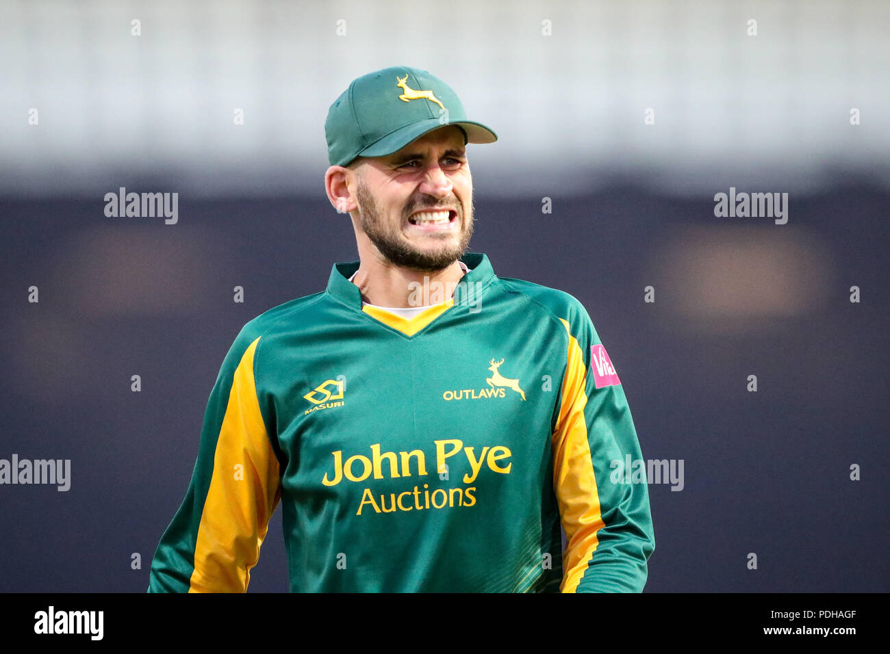 Alex Hales of Notts Outlaws grimaces 
