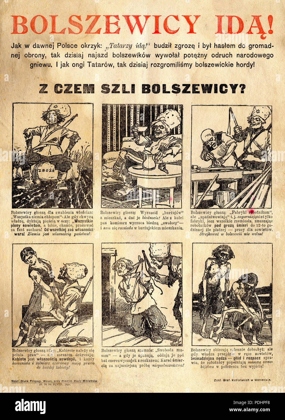 265 Plakat antybolszewicki 1920 Stock Photo
