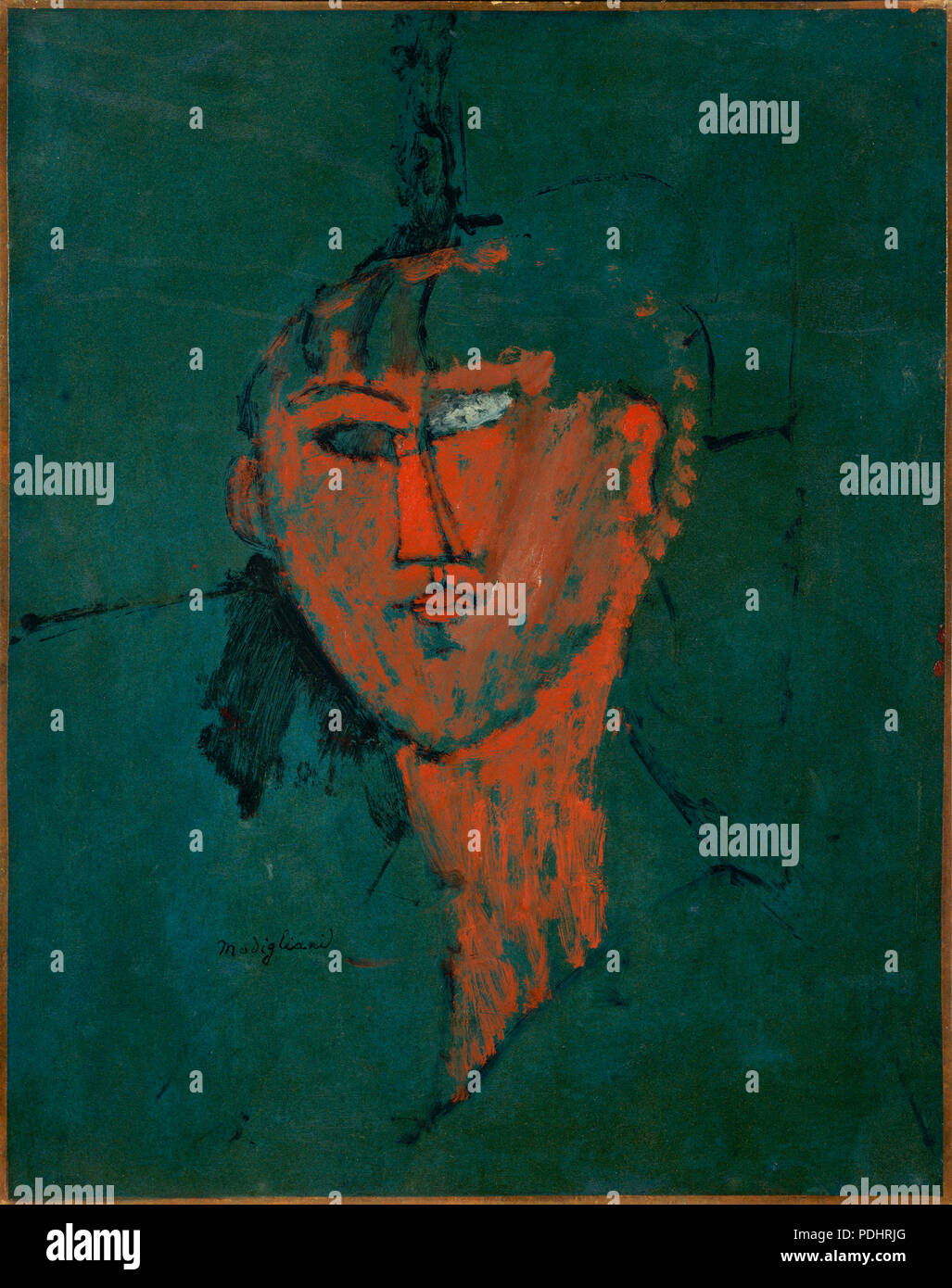 2 Amedeo Modigliani - Tête rouge - 1915 - 001 Stock Photo