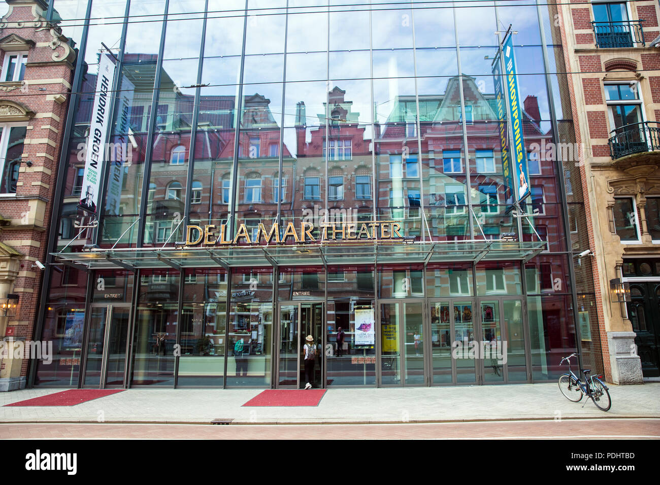 Amsterdam, Netherlands - April, 2018: Delamar theater sign in Amsterdam city Stock Photo
