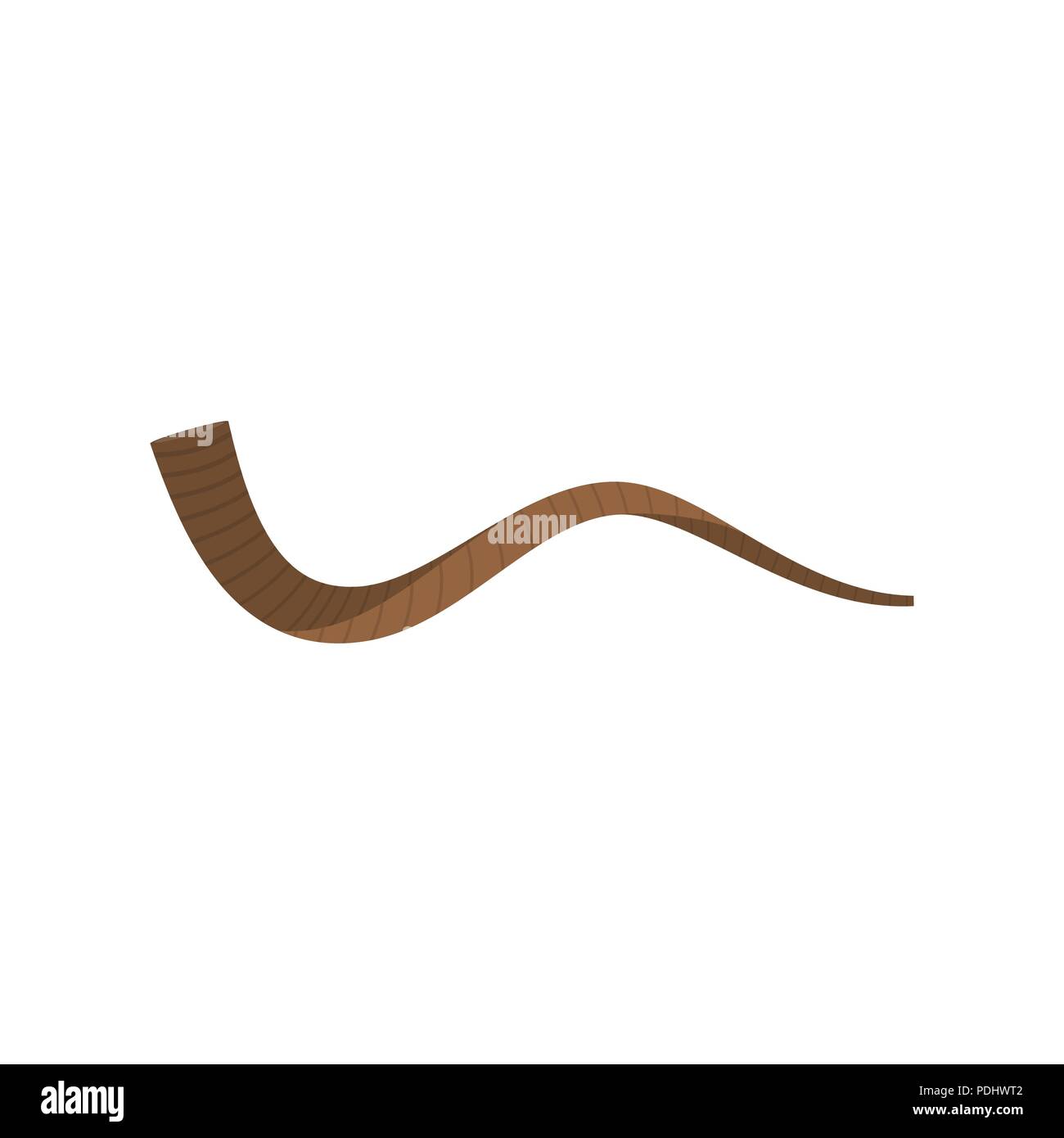 Shofar icon in flat design. Rosh hashana holiday concept Stock Vector ...