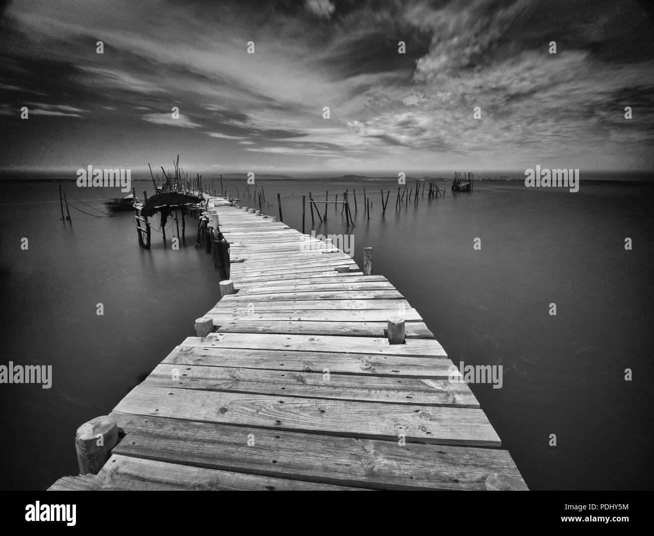 Cais Palafítico da Carrasqueira, Portugal Stock Photo