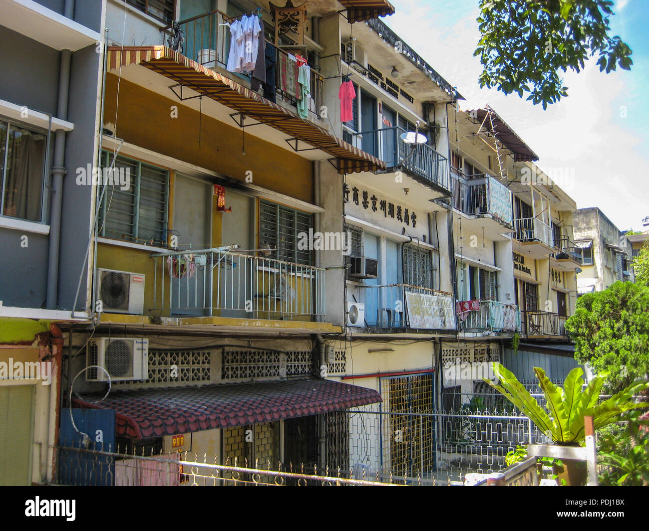 Traditional local apartment housing in Kuala Lumpur City Centre (KLCC