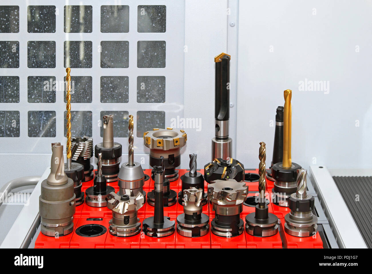 Collection of driling and milling tools for CNC machine Stock Photo - Alamy