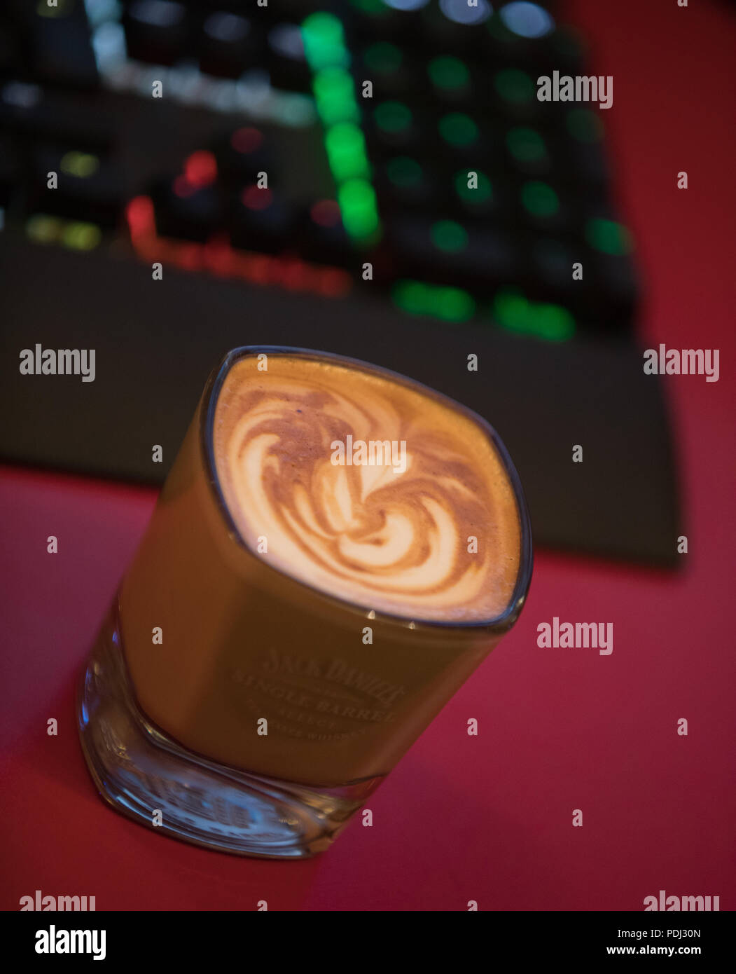 Latte art coffee Stock Photo Alamy