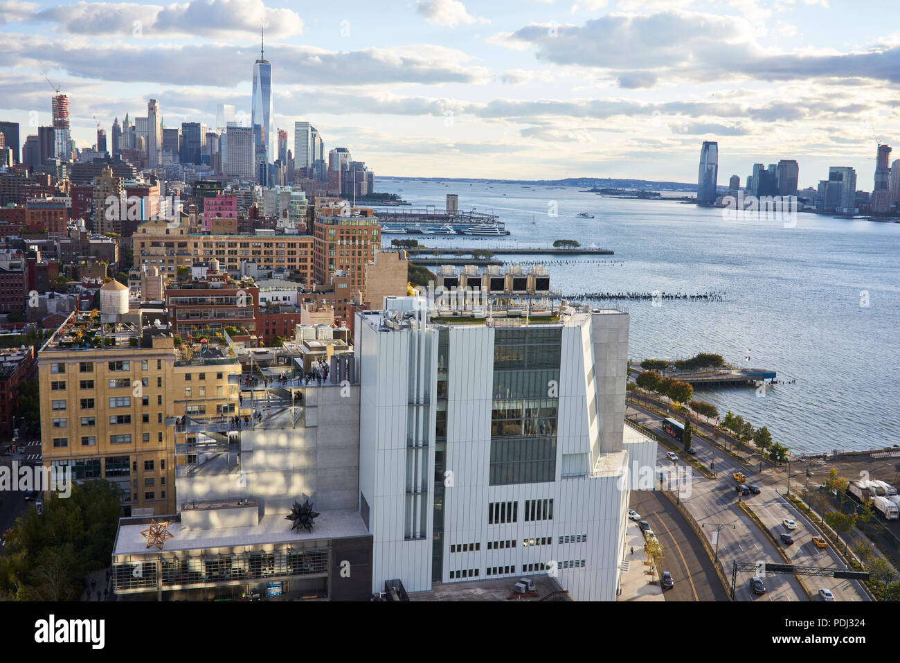 View of the West Village, Greenwich Village and Downtown Manhattan from the Gansevoor Hotel terrace Stock Photo