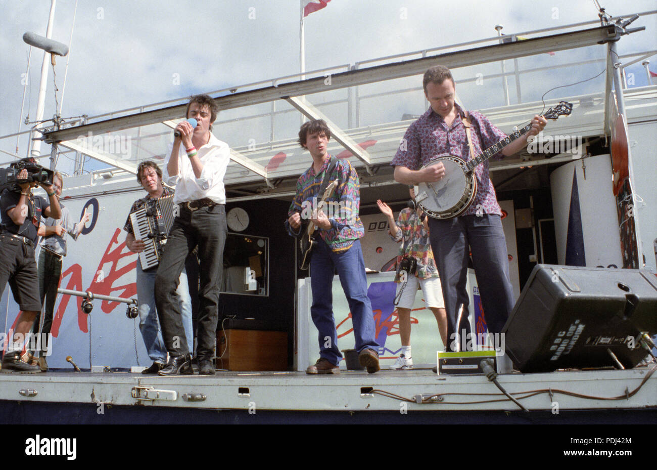 The Pogues BBC Radio 1 One Roadshow Plymouth Hoe 10 August 1993 Stock Photo Alamy