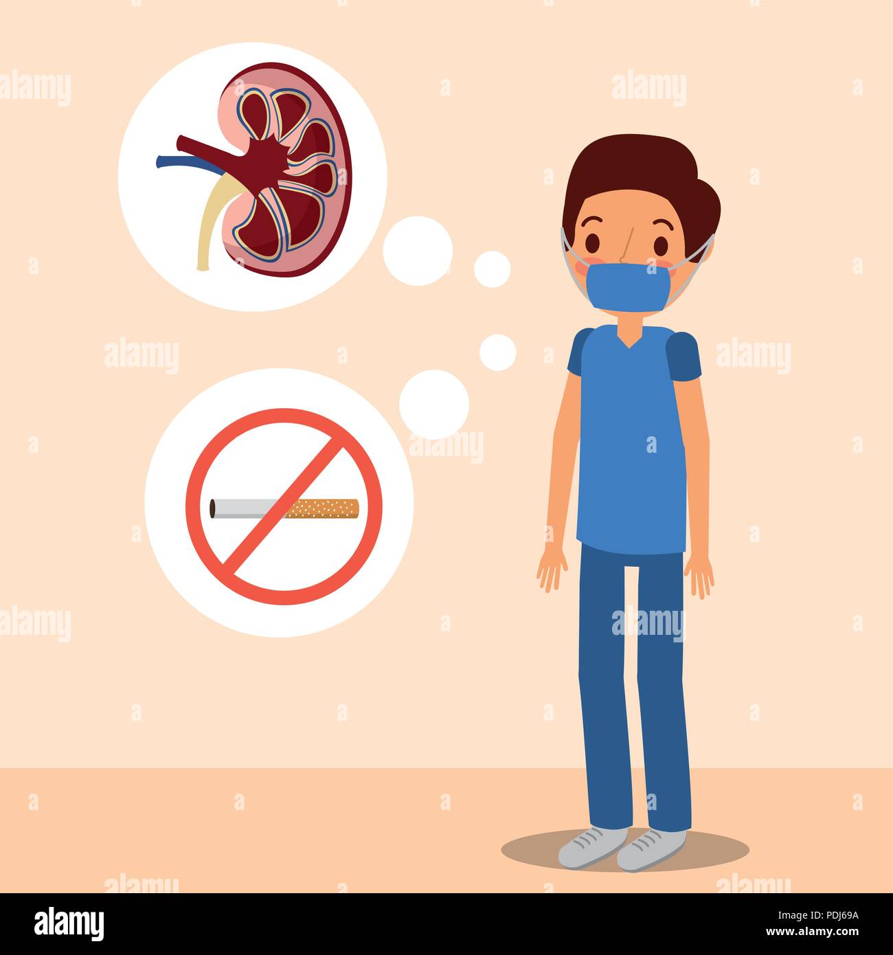 doctor surgeon kidney and prohibited tobacco Stock Vector Image & Art