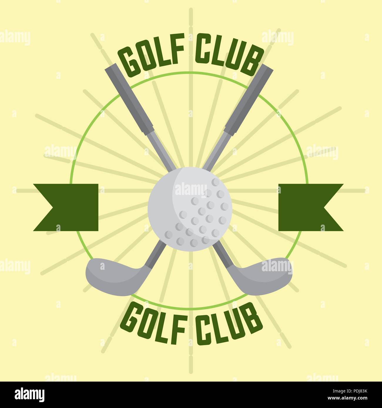 crossed golf club and ball sport banner Stock Vector Image & Art Alamy