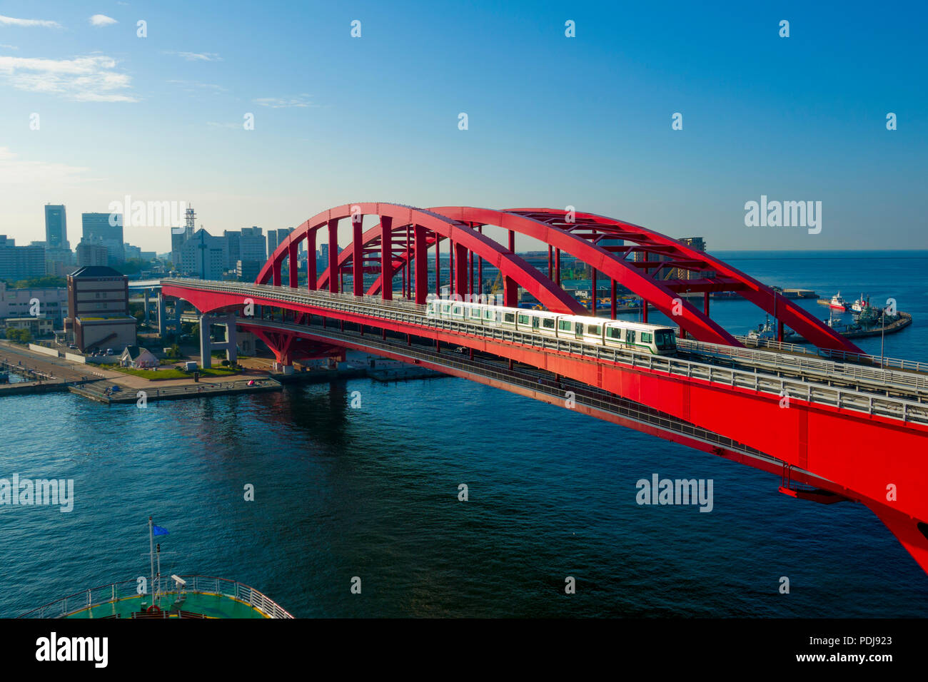 Kobe Japan skyline from port Asia Stock Photo Alamy