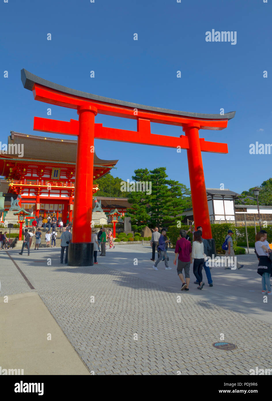 Torii Gate Kyoto Japan near Shinto Shrine Stock Photo - Alamy