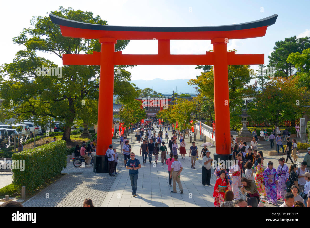 Torii Gate Kyoto Japan near Shinto Shrine Stock Photo - Alamy