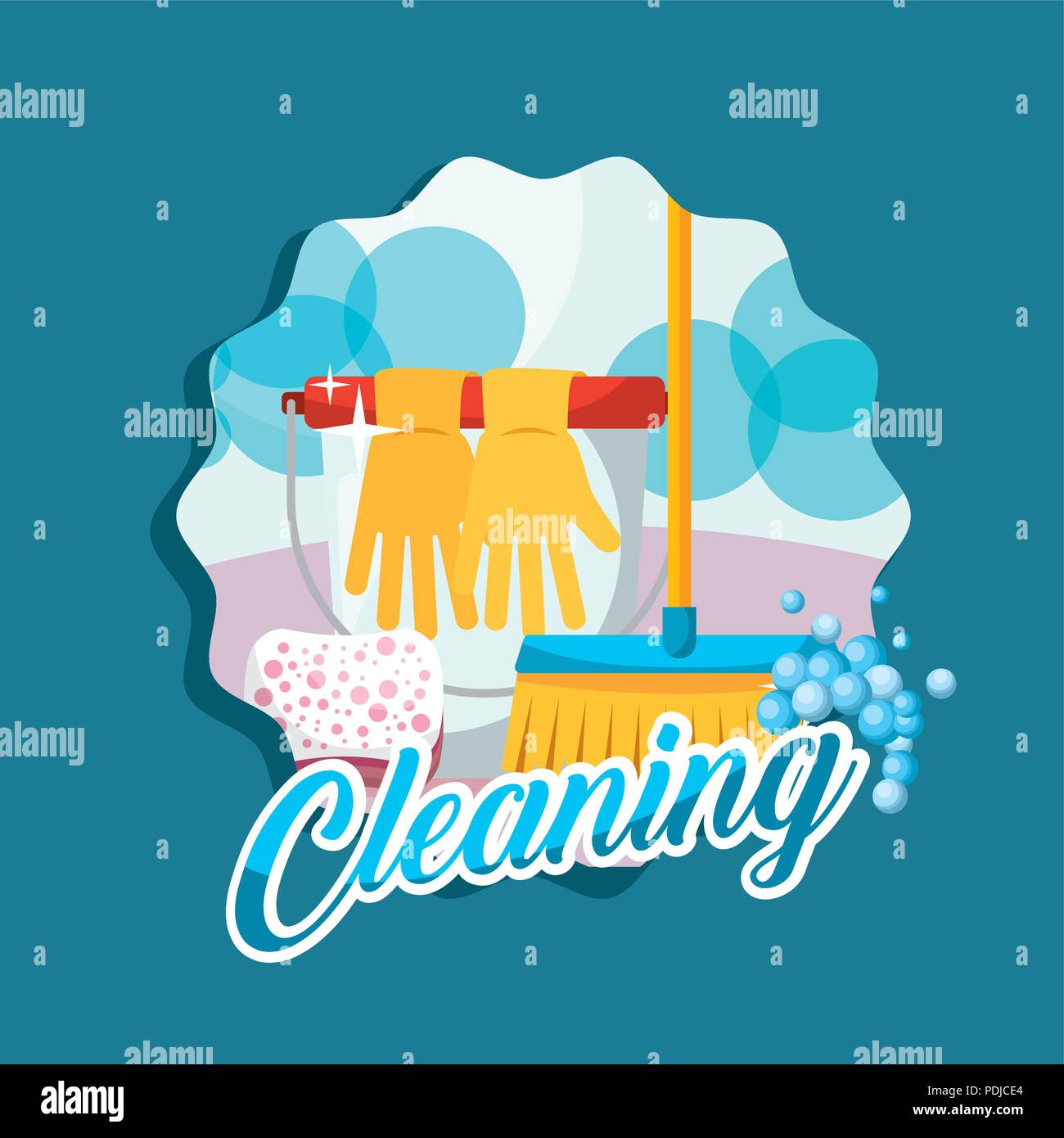 spring cleaning concept Stock Vector