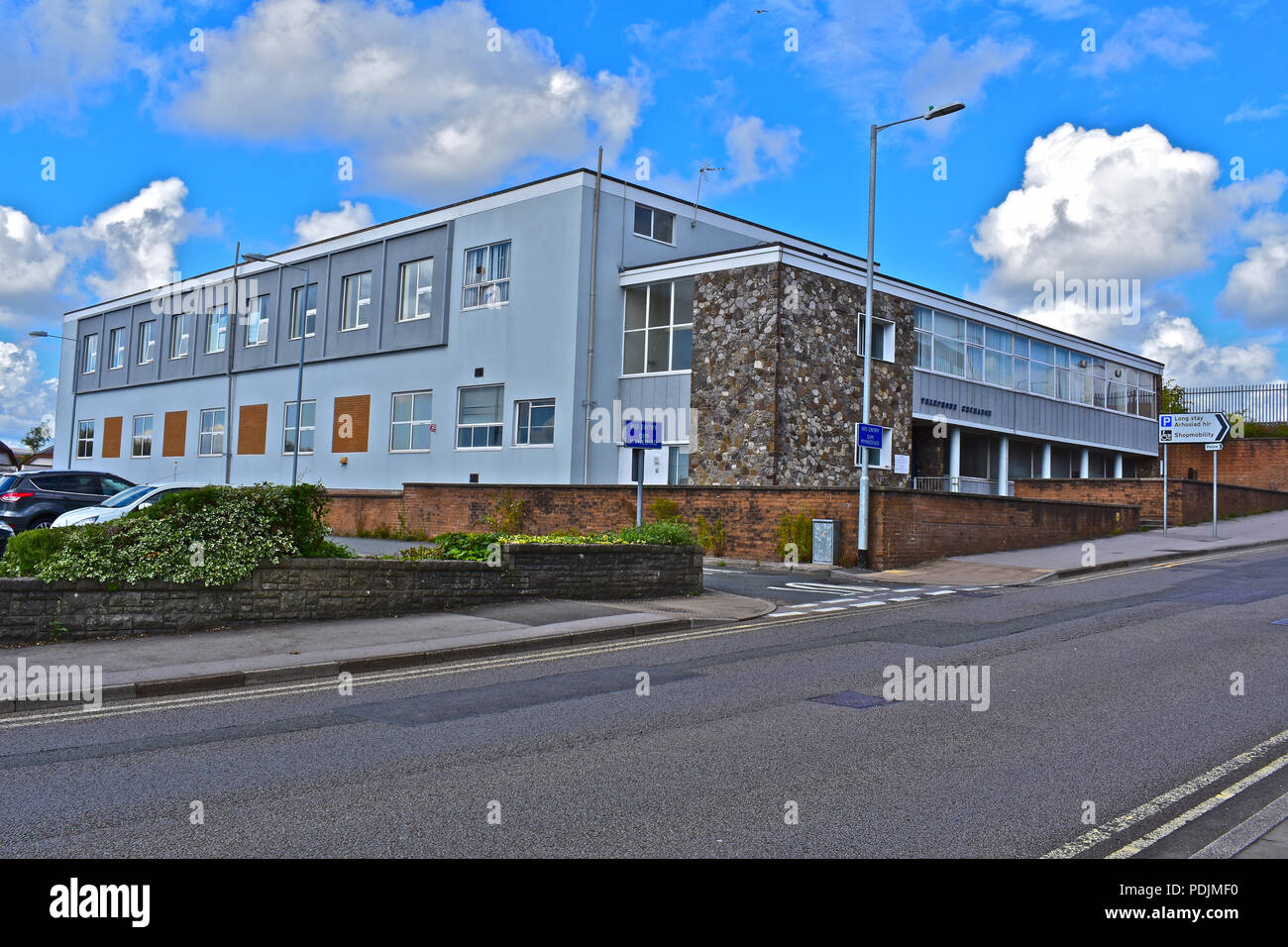 BT telephone exchange building, Brackla Street, Bridgend, South Wales