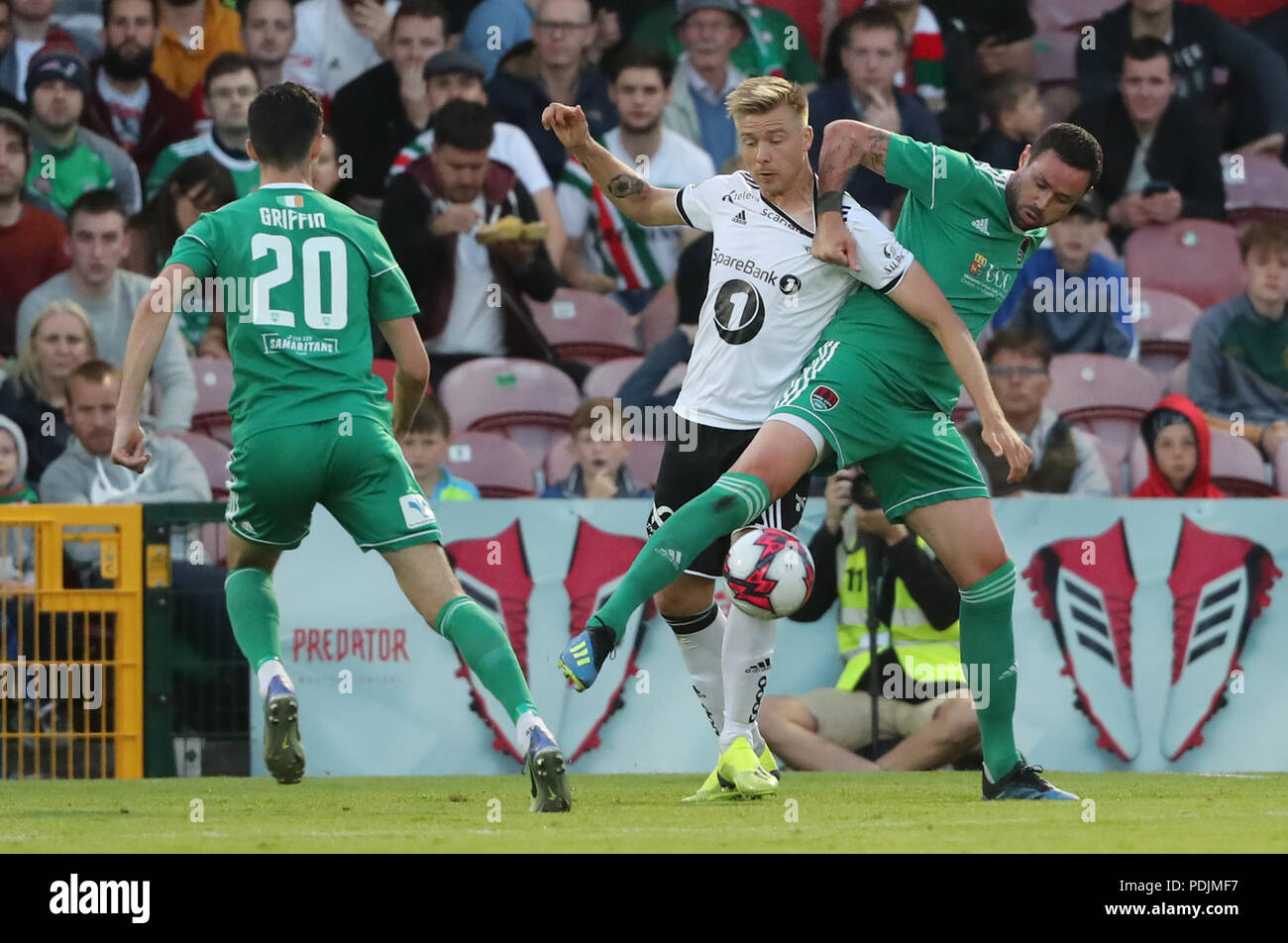 Rosenborg S Alexander Soderlund And Cork City S Damien Delaney During The Uefa Europa League Third Qualifying Round First Leg Match At Turners Cross Cork Stock Photo Alamy