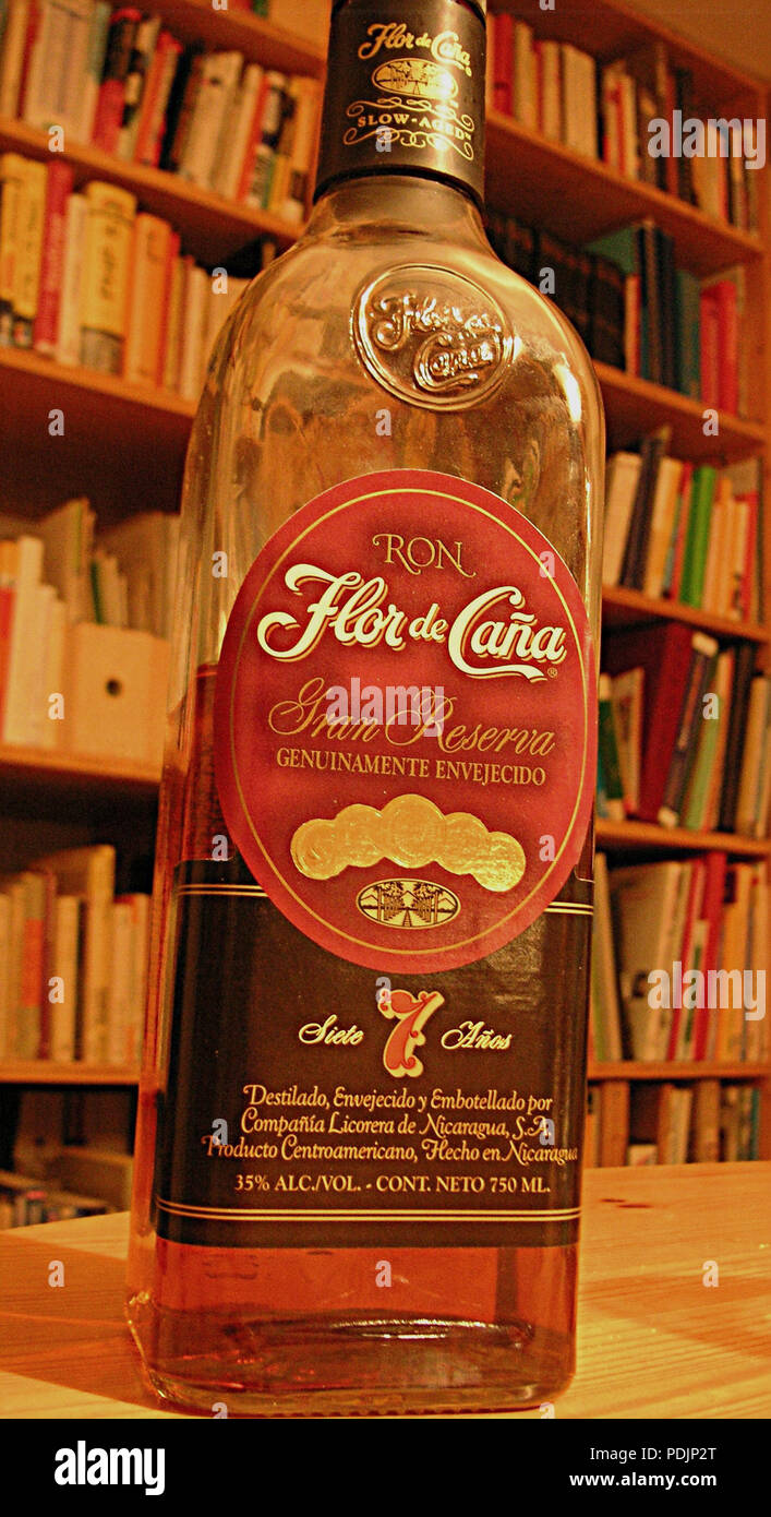 2 Flor de Cana rum Stock Photo