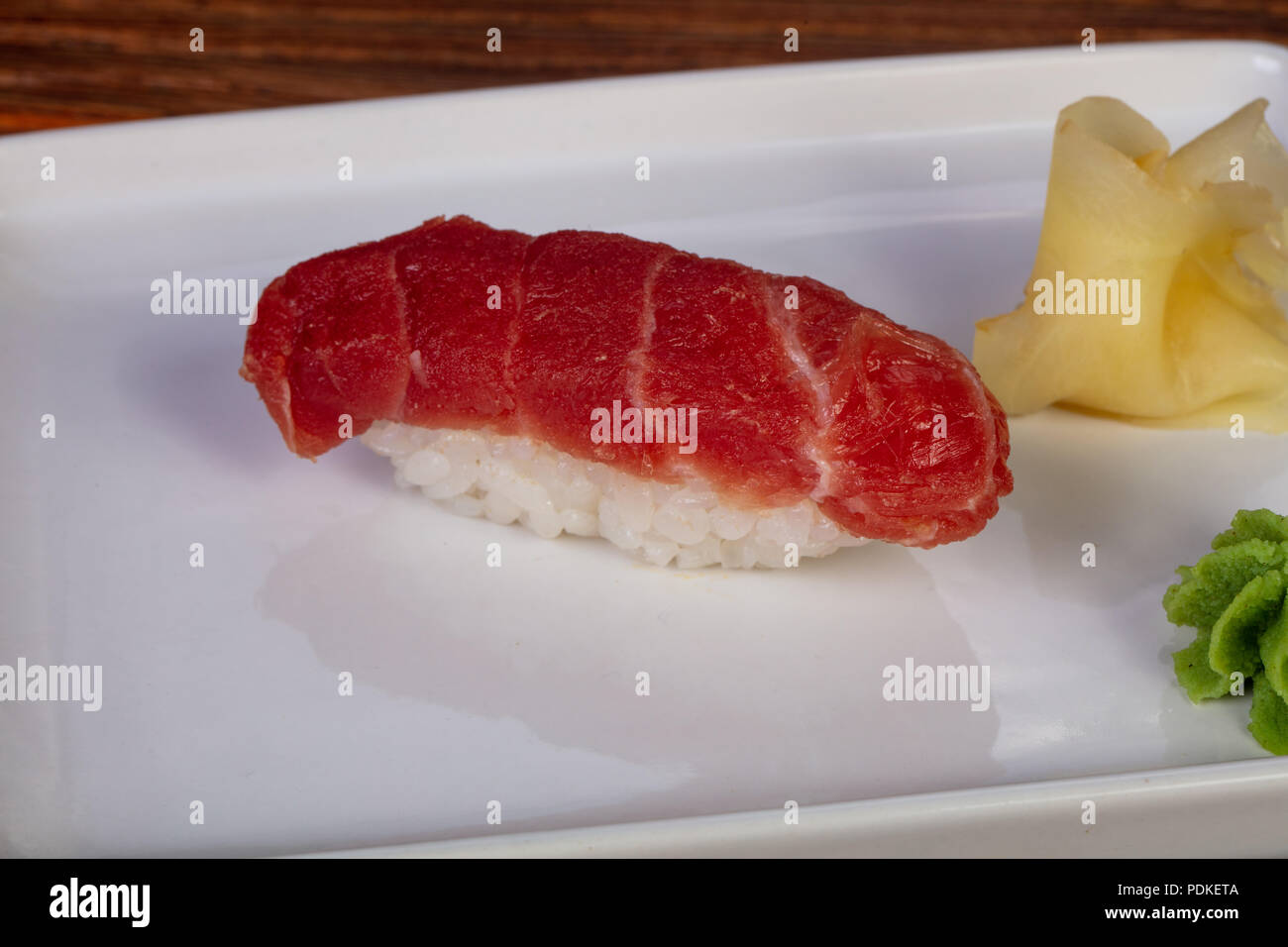 Japanese cold sushi with tuna Stock Photo Alamy