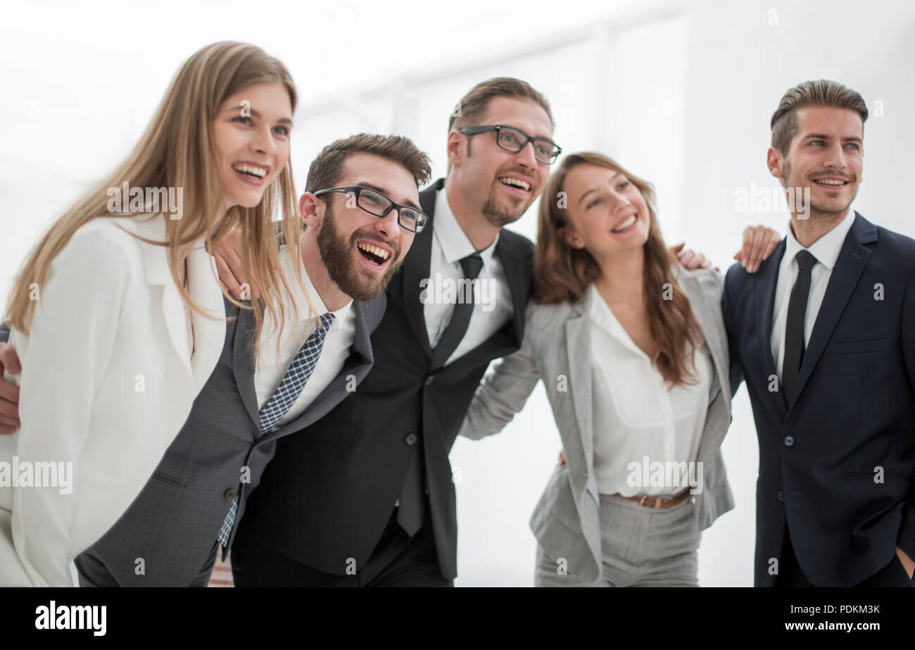 happy business team standing together Stock Photo - Alamy