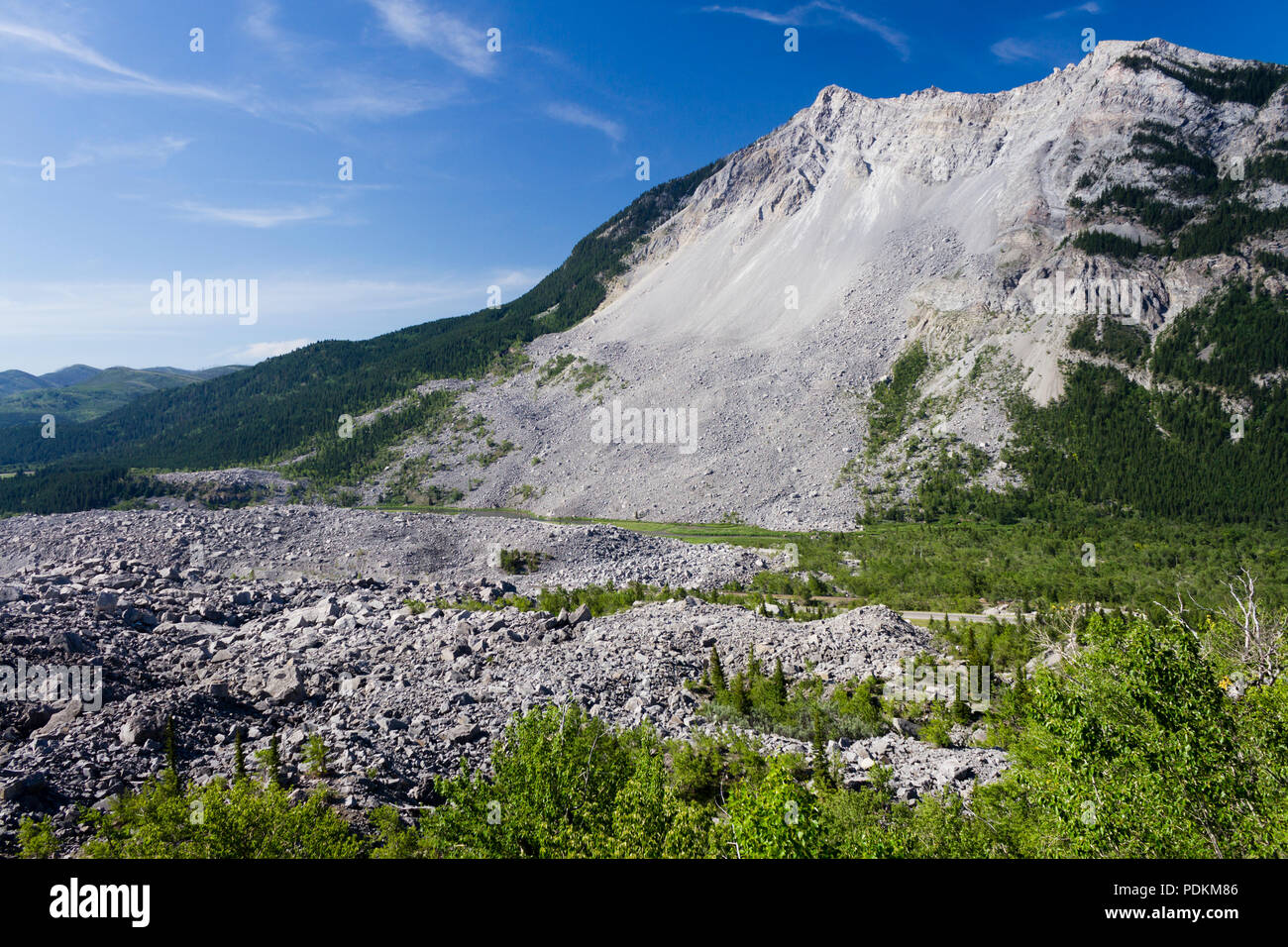 The Frank Slide was a rockslide that buried part of the mining town of