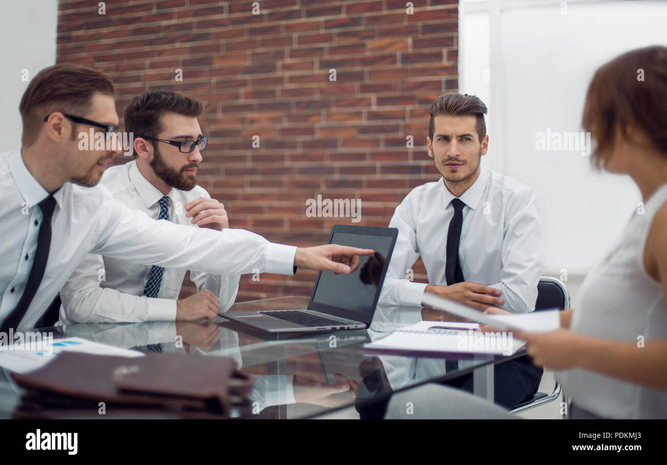 Happy colleagues making report hi-res stock photography and images - Alamy