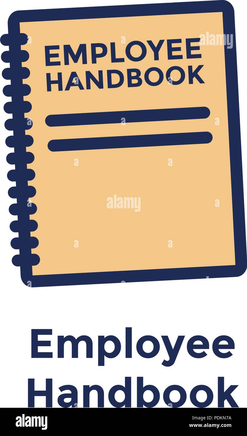 New Hire or new employee icon focusing on employee handbook / manual ...