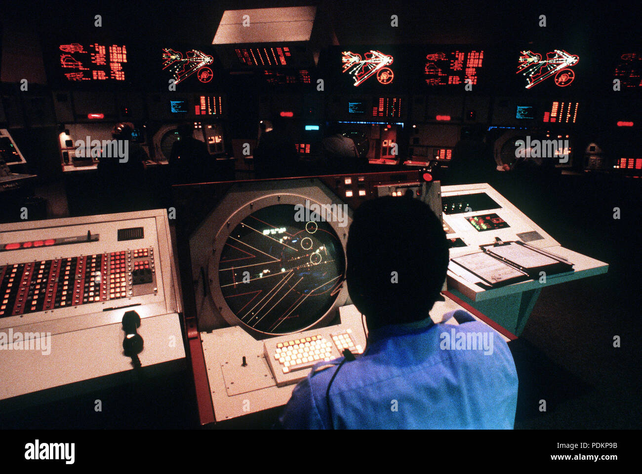 1980s Air Traffic Controllers An interior view of the Berlin Air