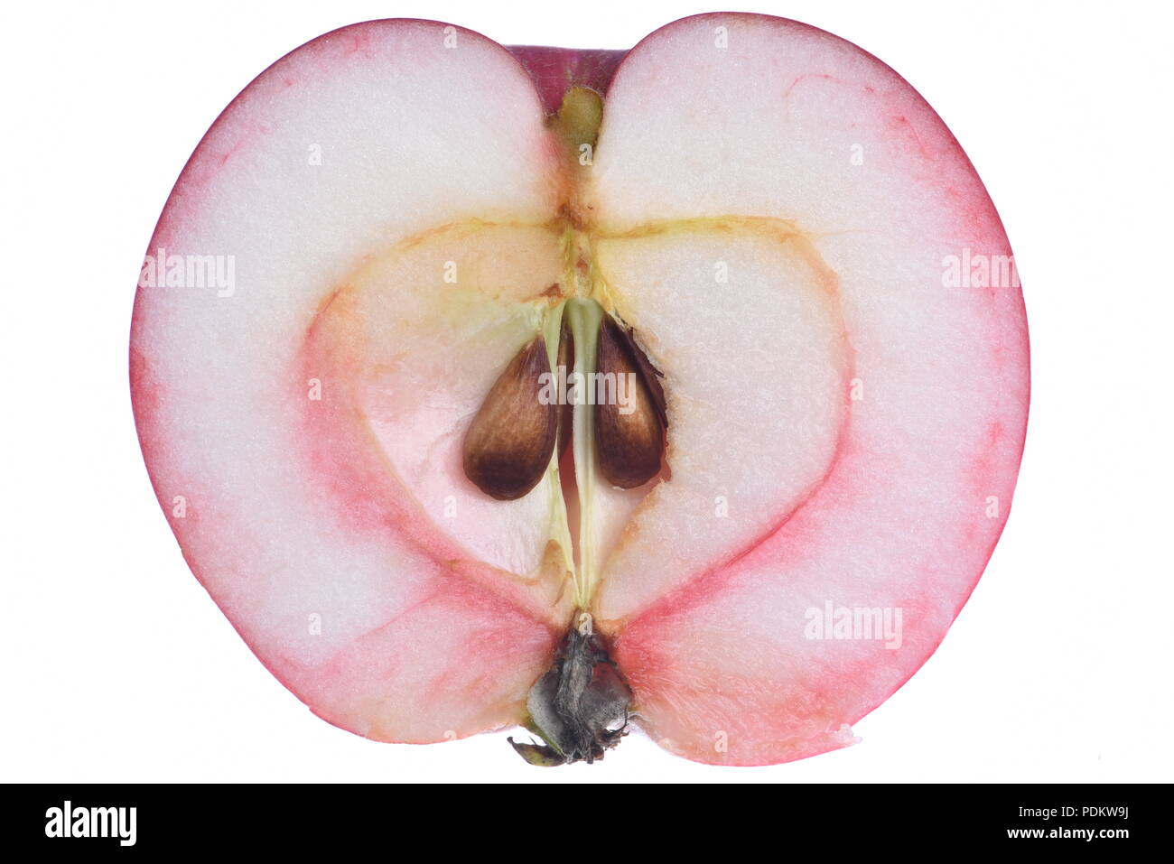Half apple isolated on white background Stock Photo