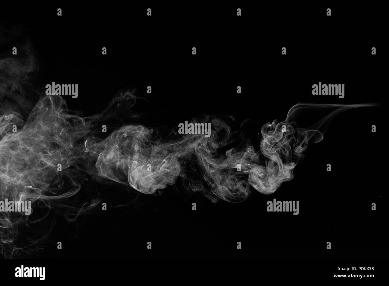 movement of smoke on black background, smoke background, abstract smoke Stock Photo