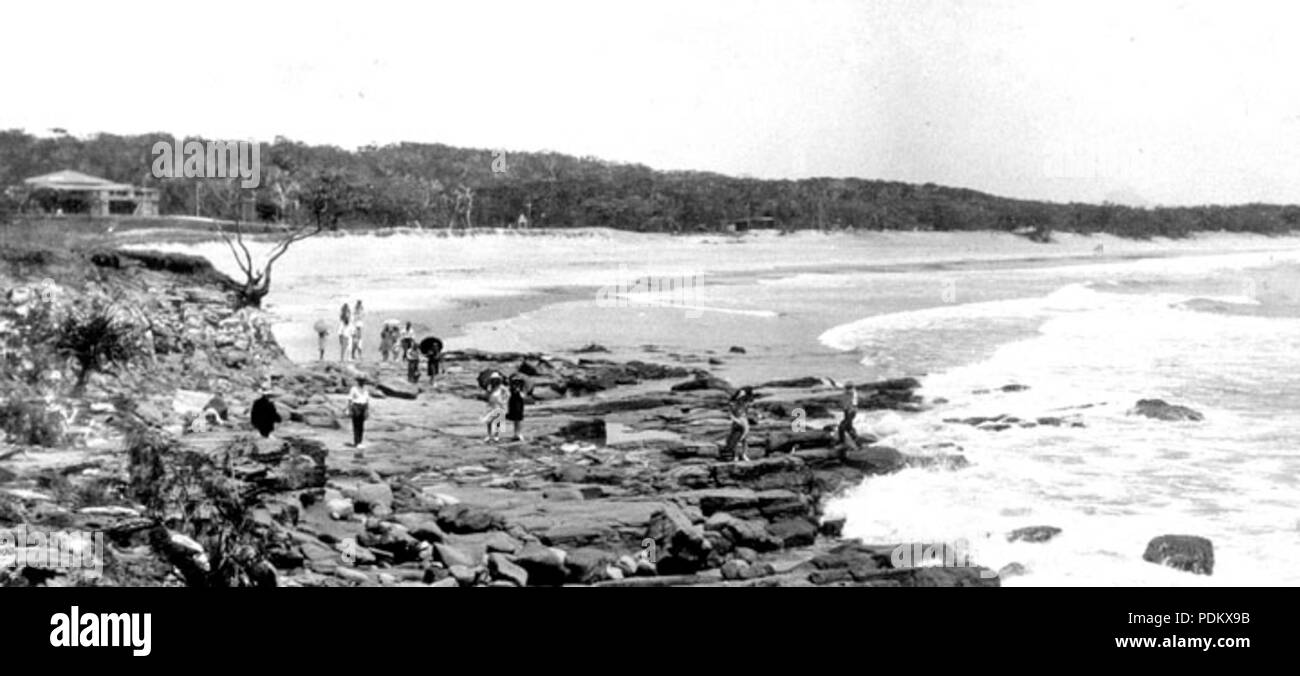100 Queensland State Archives 1156 Beach at Alexandra Headland January 1931 Stock Photo
