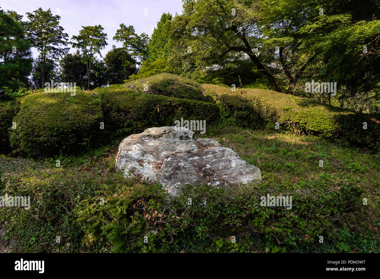 Banna-ji Temple Garden - Banna-ji in Ashikaga is one of Japan’s designated National Treasures, the main temple building of Banna-ji Temple was origina Stock Photo